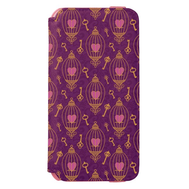 Hjärta-nyckel-mönster Incipio iPhone Wallet Skal (Folio Framsidan)