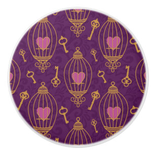 Hjärta-nyckel-mönster Knopp