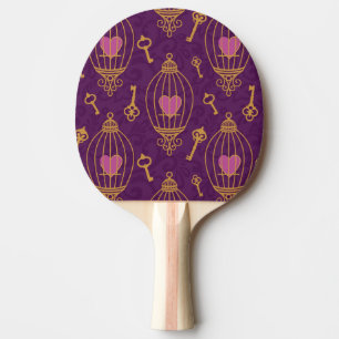 Hjärta-nyckel-mönster Pingisracket