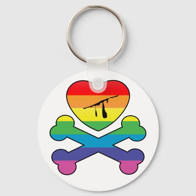 hjärta och ben. nyckelring (Framsida)