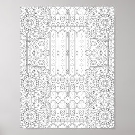 Hjärta och blommigt mönster för målarbildsdesign poster