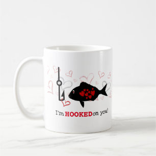 Hjärta och fisk Valentines day Kaffemugg