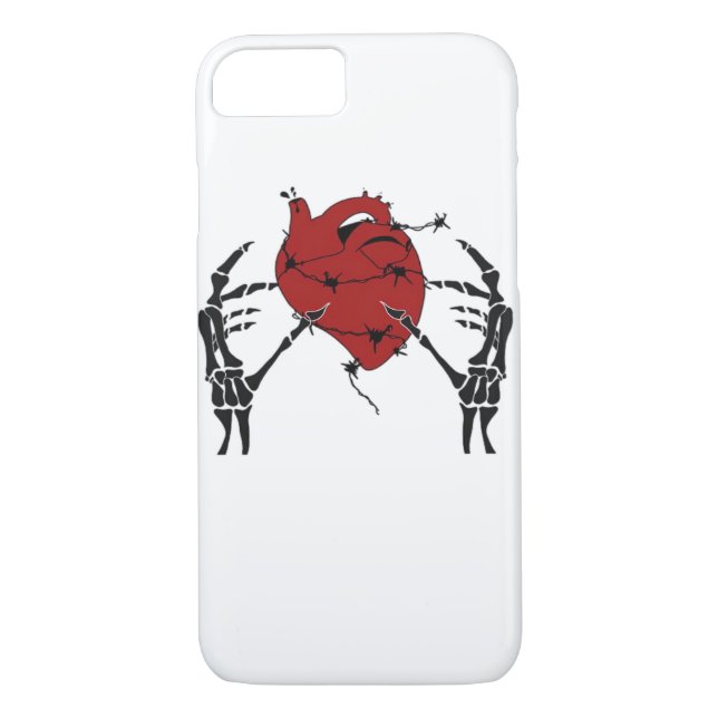 Hjärta och Händer - Skeleton Heart Händer Case-Mate iPhone Skal (Baksida)