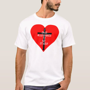 Hjärta och kor för IOATNO röd T-shirt