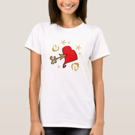 Hjärta och pil Alla hjärtans dag t-shirt