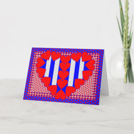 Hjärta- och randför evigt helgkort