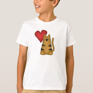 Hjärta och randiga kattTshirts och gåvor Tröja