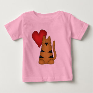 Hjärta och randiga kattTshirts och gåvor Tröja
