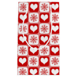 Hjärta- och snöflingorjulmönster