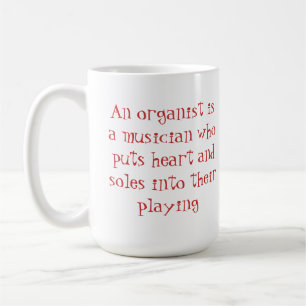 Hjärta- och sulororganistsmugg kaffemugg