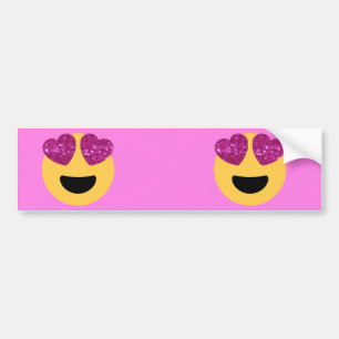 hjärta öga emoji bildekal