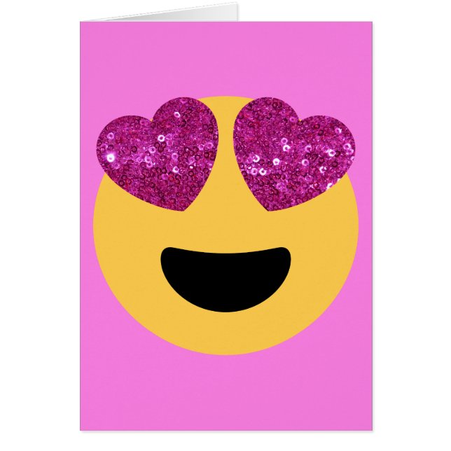 hjärta öga emoji hälsningskort (Framsidan)