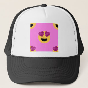 hjärta öga emoji keps