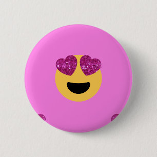 hjärta öga emoji knapp
