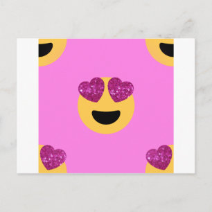 hjärta öga emoji vykort