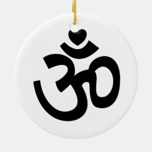 Hjärta om-tecken - Yoga-ornament Julgransprydnad Keramik