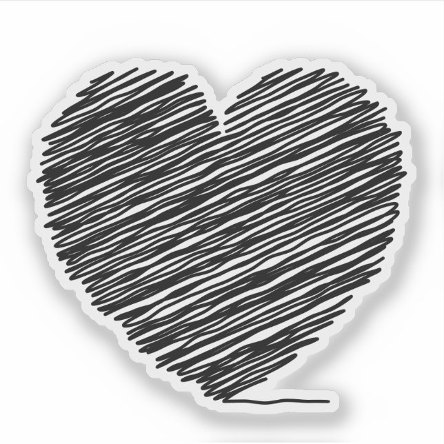 Hjärta på en sträng klistermärken (Framsida)