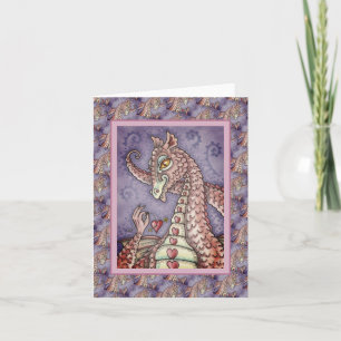 HJÄRTA PÅ EN STRÄNG RÖD DRAGON VALENTINE, FANTASI KORT