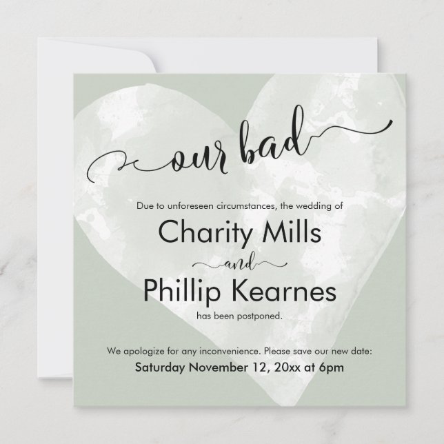 Hjärta på Grönt vårt dåliga uppskjutna Bröllop-kor (Framsida)