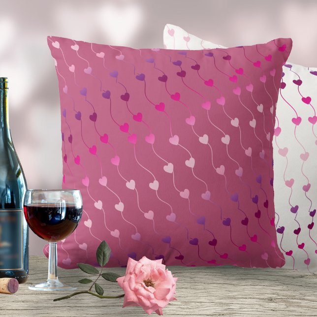 Hjärta på Rosa-ID628 för strängövertoning i Mönste Kudde (Skapare uppladdad)