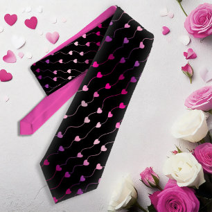 Hjärta på Rosa-ID628 för strängövertoning i Mönste Slips