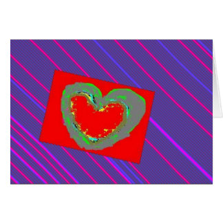 Hjärta på streck hälsningskort