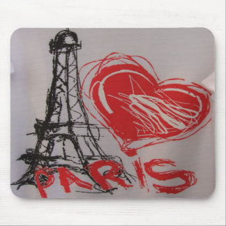 Hjärta Paris Mousepad Musmatta