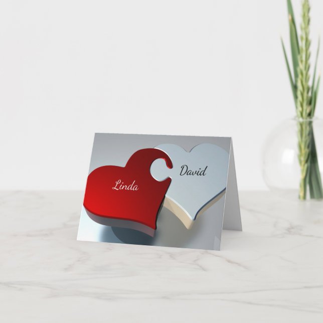 Hjärta perfekt passform pussel  kort (Framsida)