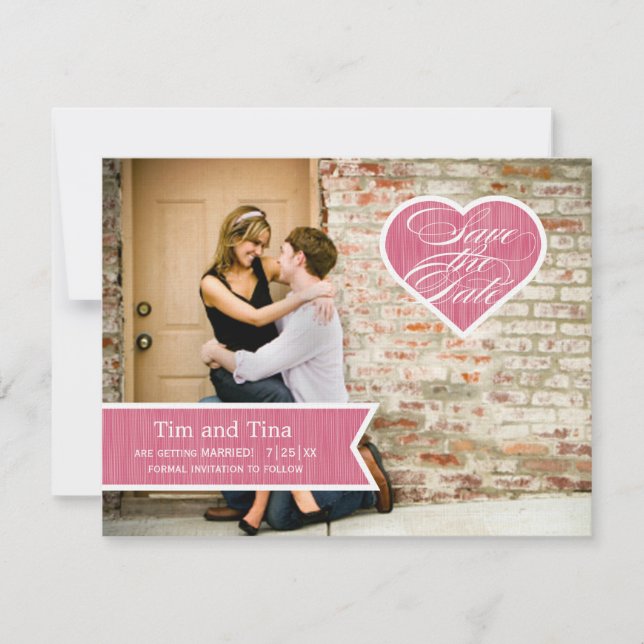 Hjärta | Photo Spara datum meddelande (Framsida)