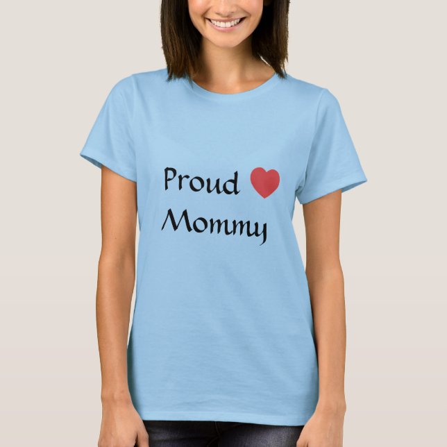 hjärta, Proud Mamma Tee Shirt (Framsida)
