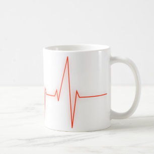 hjärta pulserar kaffemugg