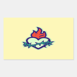 Hjärta Rektangulärt Klistermärke