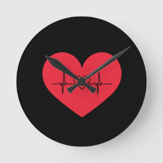 hjärta rund klocka