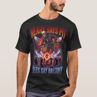 Hjärta Säger T Knän Säger Balkong Rolig Gammal Ske Shirt
