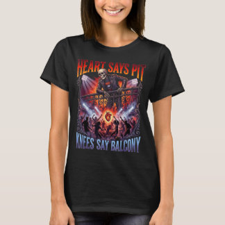 Hjärta Säger T Knän Säger Balkong Rolig Gammal Ske Shirt