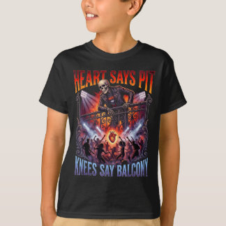 Hjärta Säger T Knän Säger Balkong Rolig Gammal Ske Shirt