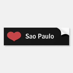 Hjärta Sao Paulo Bildekal