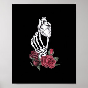 Hjärta Skeletons hand Classic Poster