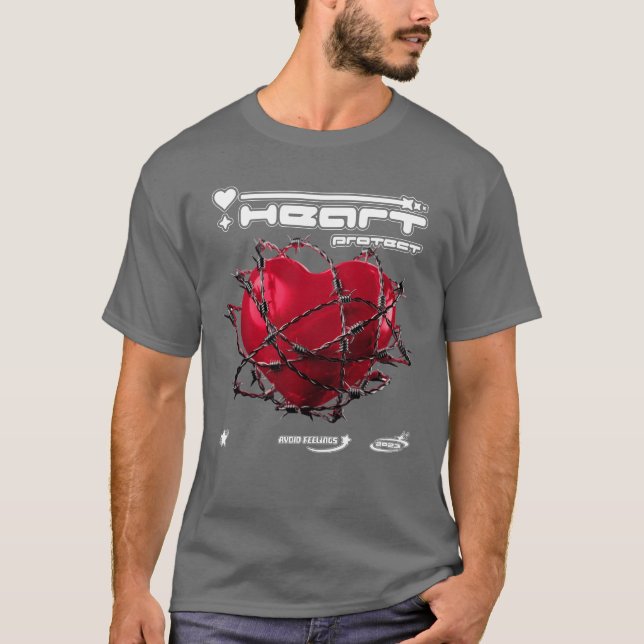 Hjärta Skydda familj T Shirt (Framsida)