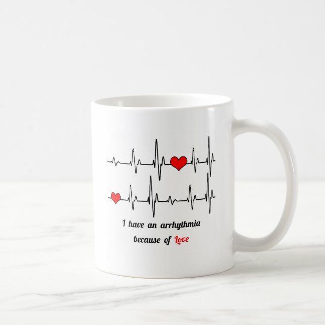 Hjärta slår arrhythmia kaffemugg (Höger)