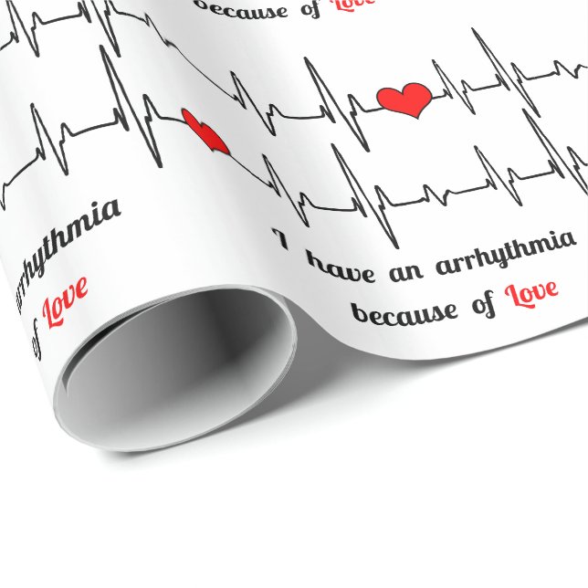 Hjärta slår arrhythmia presentpapper (Rullad Hörn)