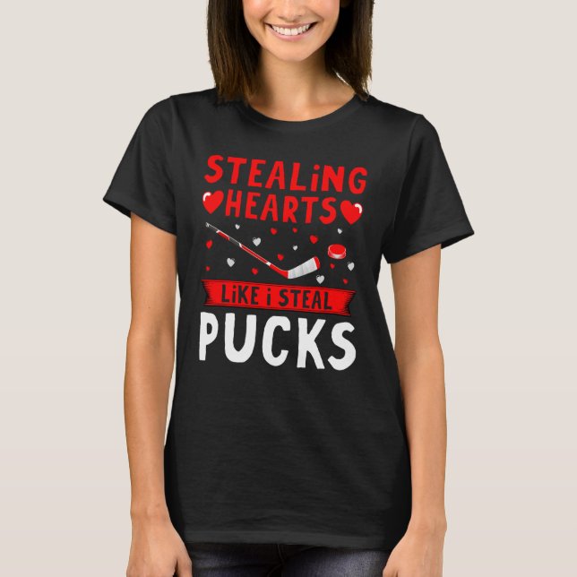 Hjärta som jag stek Puckar Valentines day H T Shirt (Framsida)