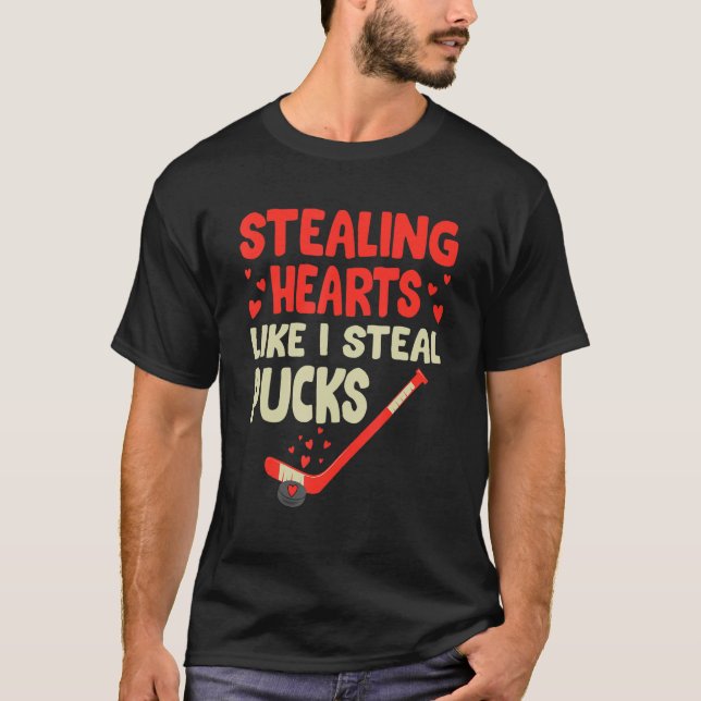 Hjärta som jag stek Puckar Valentines day H T Shirt (Framsida)