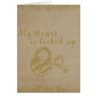 Hjärta som låsas upp hälsningskort