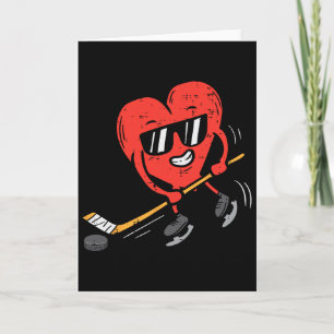 Hjärta spelar ishockey Alla hjärtans dag kärlek sp Kort