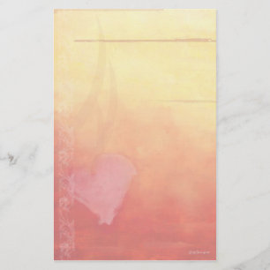 Hjärta-Stationär solnedgång Brevpapper