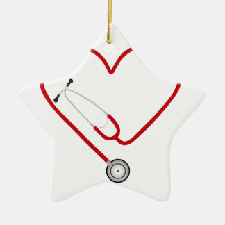 hjärta stethoscope.jpg julgransprydnad keramik