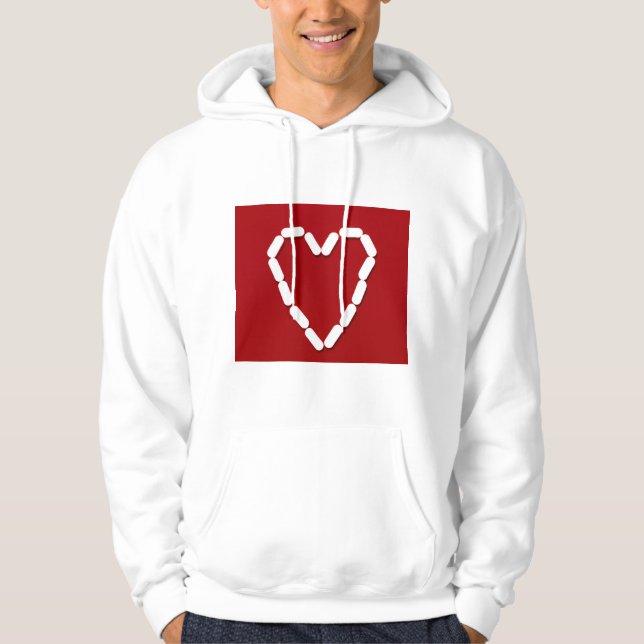 Hjärta. Stoppa depressionen. Hoodie (Framsida)