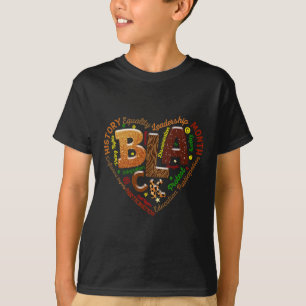 Hjärta Svarta historiemånaden Melanin Älskare Afri T Shirt