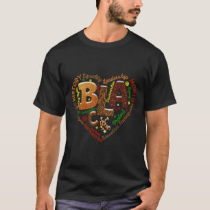 Hjärta Svarta historiemånaden Melanin Älskare Afri T Shirt